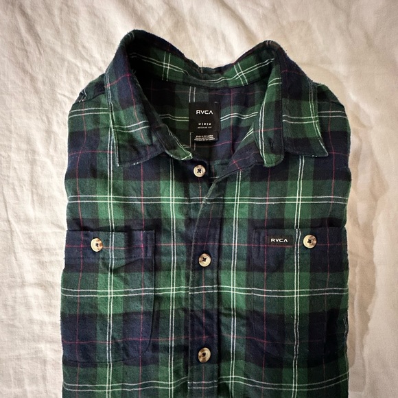 Men’s RVCA shirt flannel jacket size Medium - Picture 2 of 4